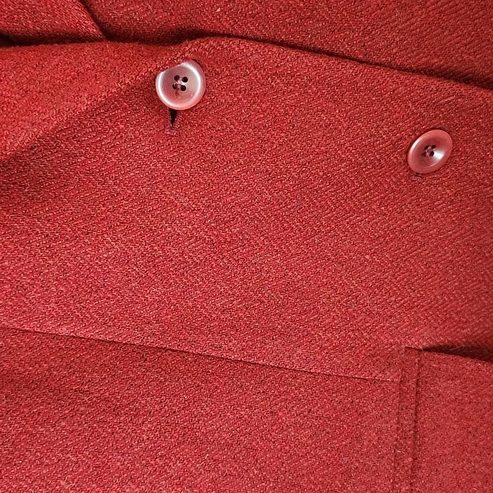 Pendleton Red Wool Lambswool Double Button Blazer… - image 7